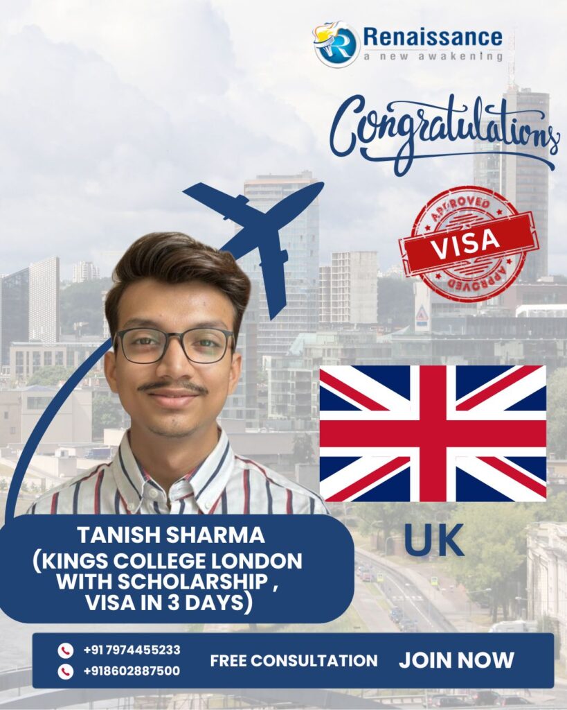 UK Visa Success Story – Tanish Sharma | Kings College London Scholarship
