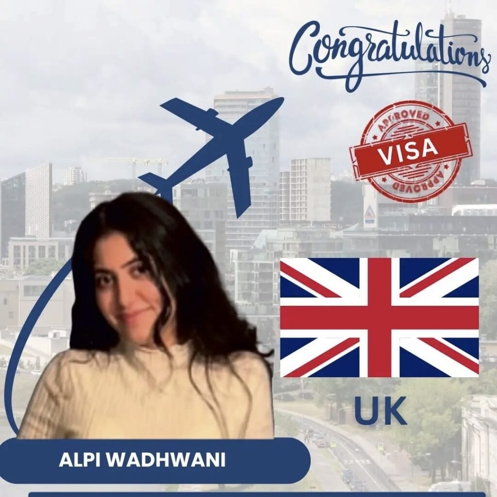 Congratulations Alpi Wadhwani – Successfully Approved UK Student Visa | Renaissance Educare